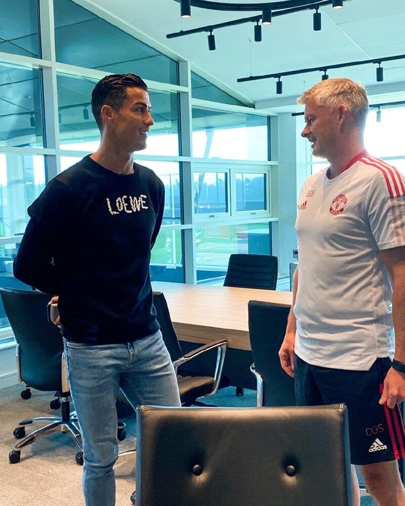 اولین دیدار رونالدو با همتیمی گذشته و سرمربی جدید!+ عکس