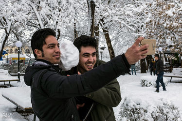 برف بهاری در تبریز