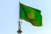 برگزاری آیین باشکوه تعویض پرچم گنبد و پوشش ضریح امام رضا(ع)