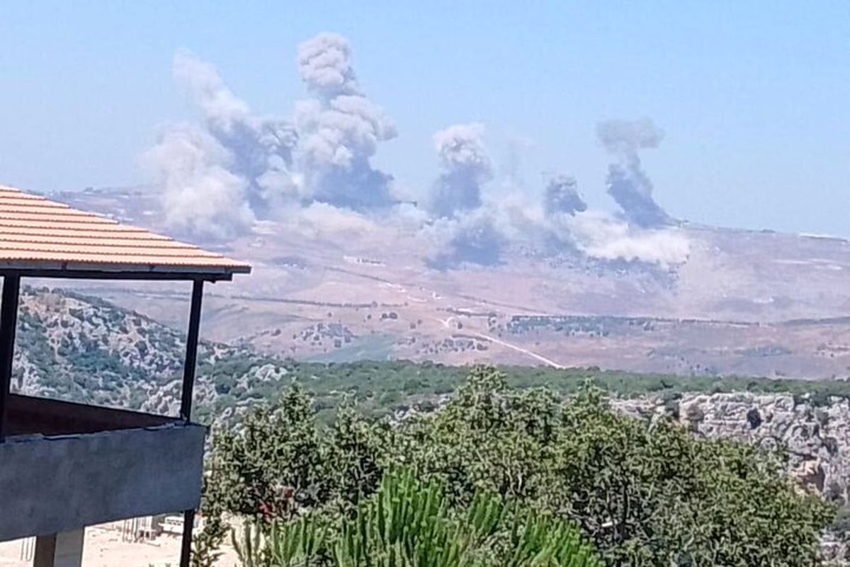 صهیونیست ها جنوب لبنان را بمباران کردند