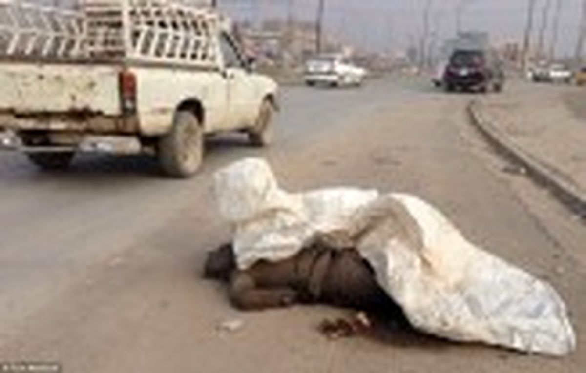 وقتی اجساد داعشی ها خوراک سگ ها می شود/ عکس