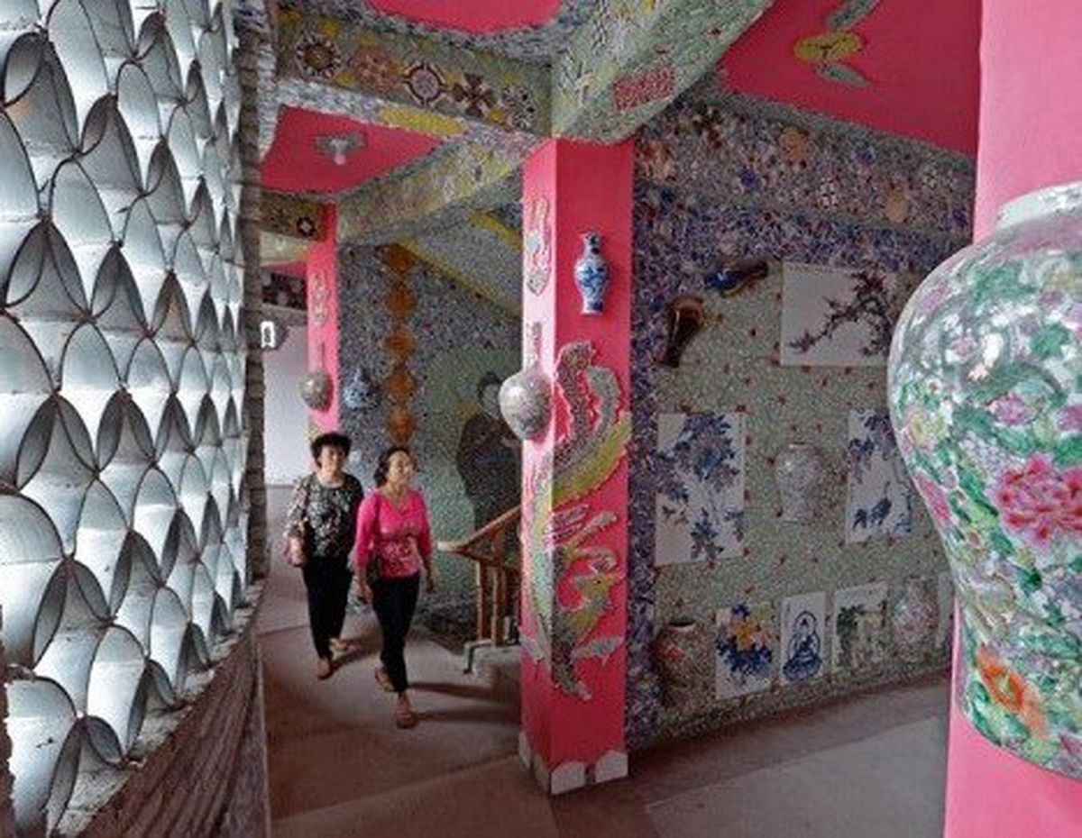 ساخت کاخ سرامیکی توسط زن چینی+عکس