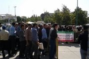 پرسنل مخابرات در مقابل مجلس تجمع کردند