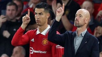 تن هاخ: رونالدو فردا بازی می کند
