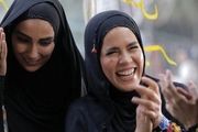 نجلا و رفیقش در پشت صحنه سریال+فیلم