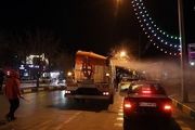  ضد عفونی و گند زدایی معابر مشهد/ گزارش تصویری