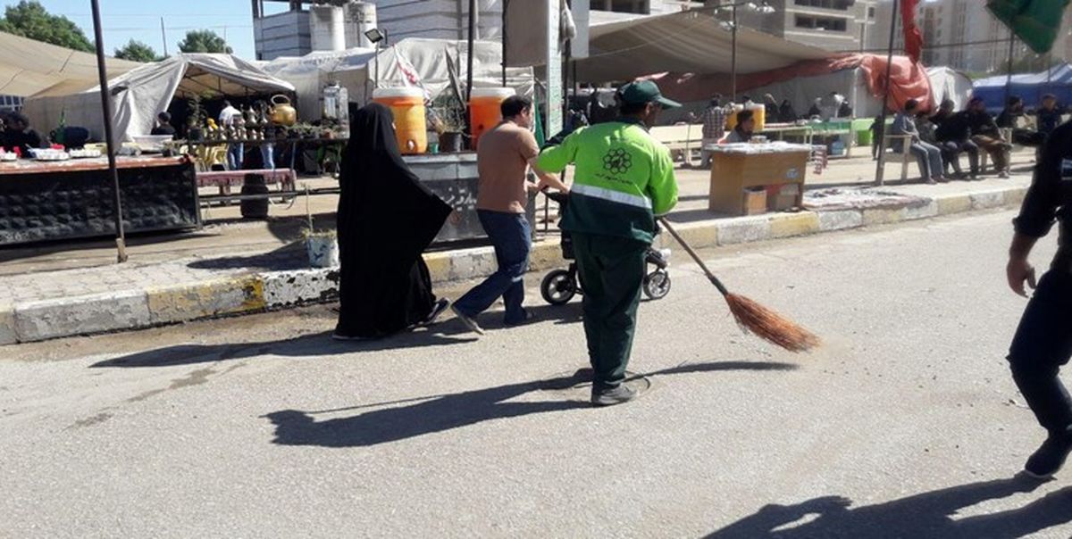 جمع‌آوری روزانه ۳ هزار تن زباله در کربلا توسط خدام‌الحسین