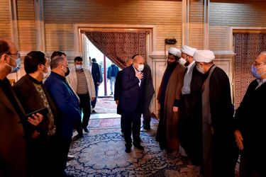 حضور قالیباف در مراسم ختم آیت الله مجتهد شبستری