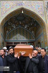 تشییع همسر آیت‌الله جوادی آملی در قم/گزارش تصویری