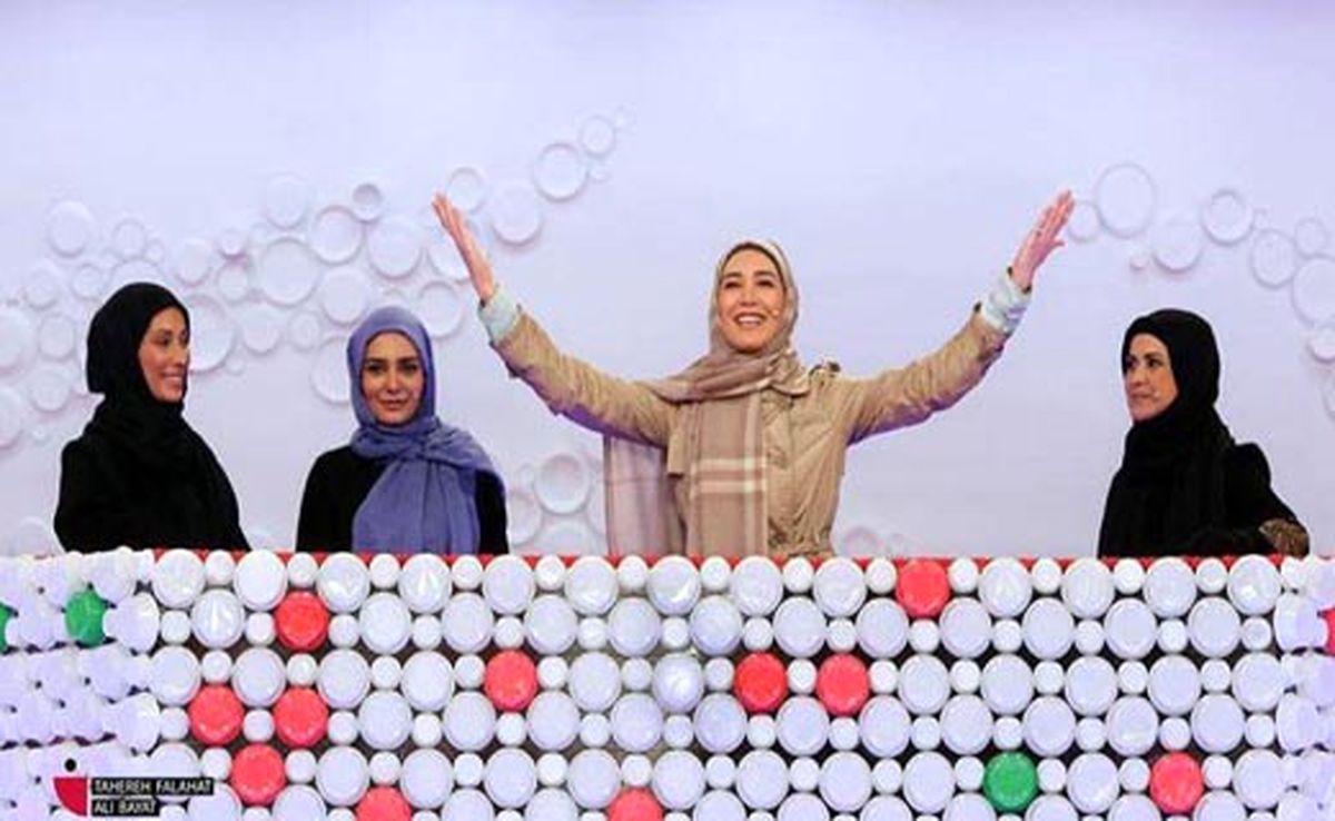 دابسمش بازیگران زن در خندوانه/ رامبد رکورد زد+تصاویر