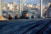 اجرای عملیات عمرانی روکش آسفالت در آزادراه