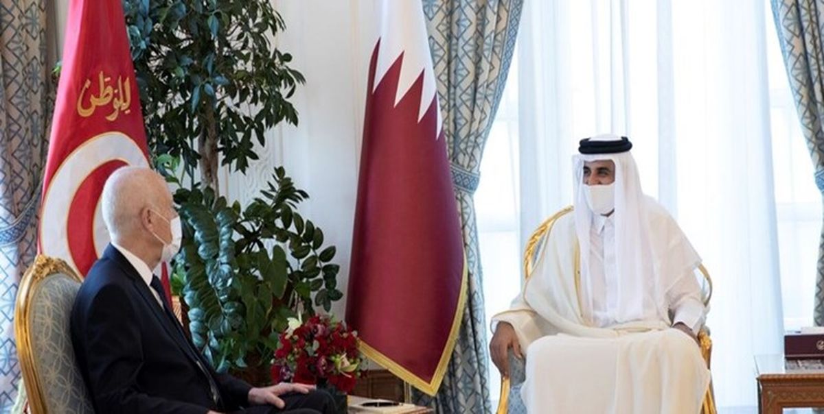 دیدار رئیس جمهور تونس در دوحه با امیر قطر