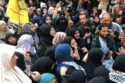 تشییع باشکوه پیکر امدادگر فلسطینی 