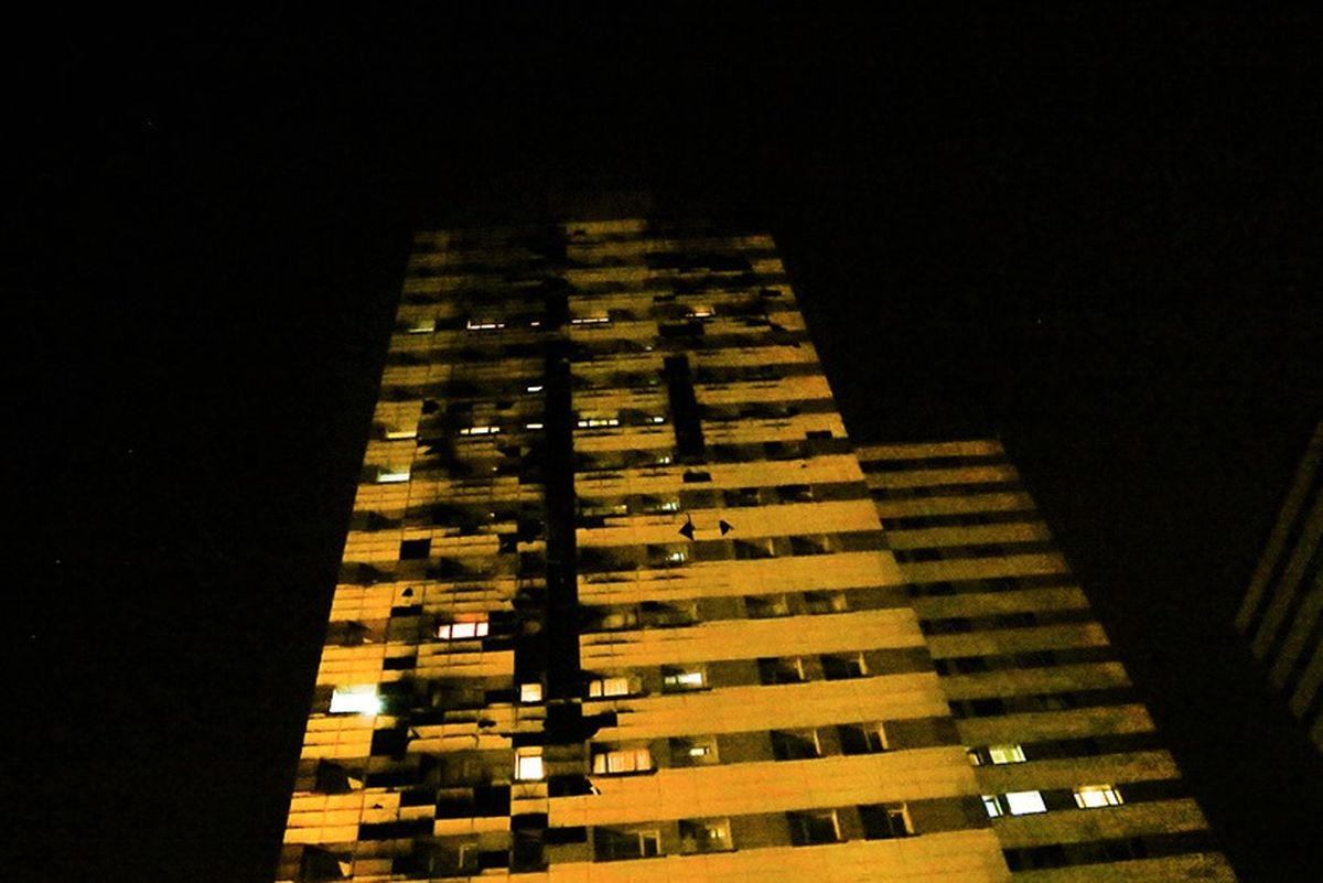 آتش سوزی در برج 22 طبقه پامچال+جزئیات