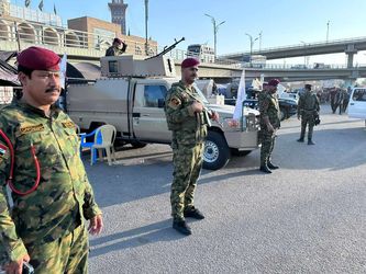 افزایش نیروهای امنیتی الحشد الشعبی در نجف اشرف/گزارش تصویری