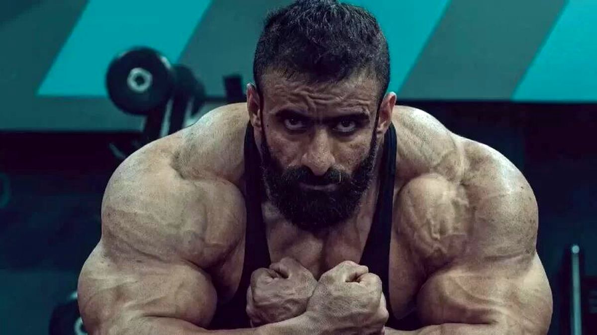 رجزخوانی سنگین هادی چوپان در مستر المپیا+عکس
