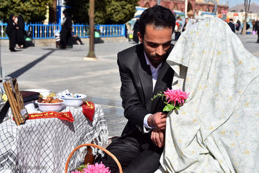 سفره عقد بر سر مزار شهید همت
