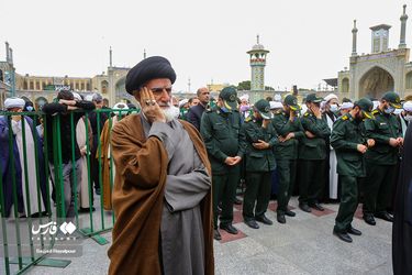 تشییع همسر آیت‌الله جوادی آملی در قم/گزارش تصویری