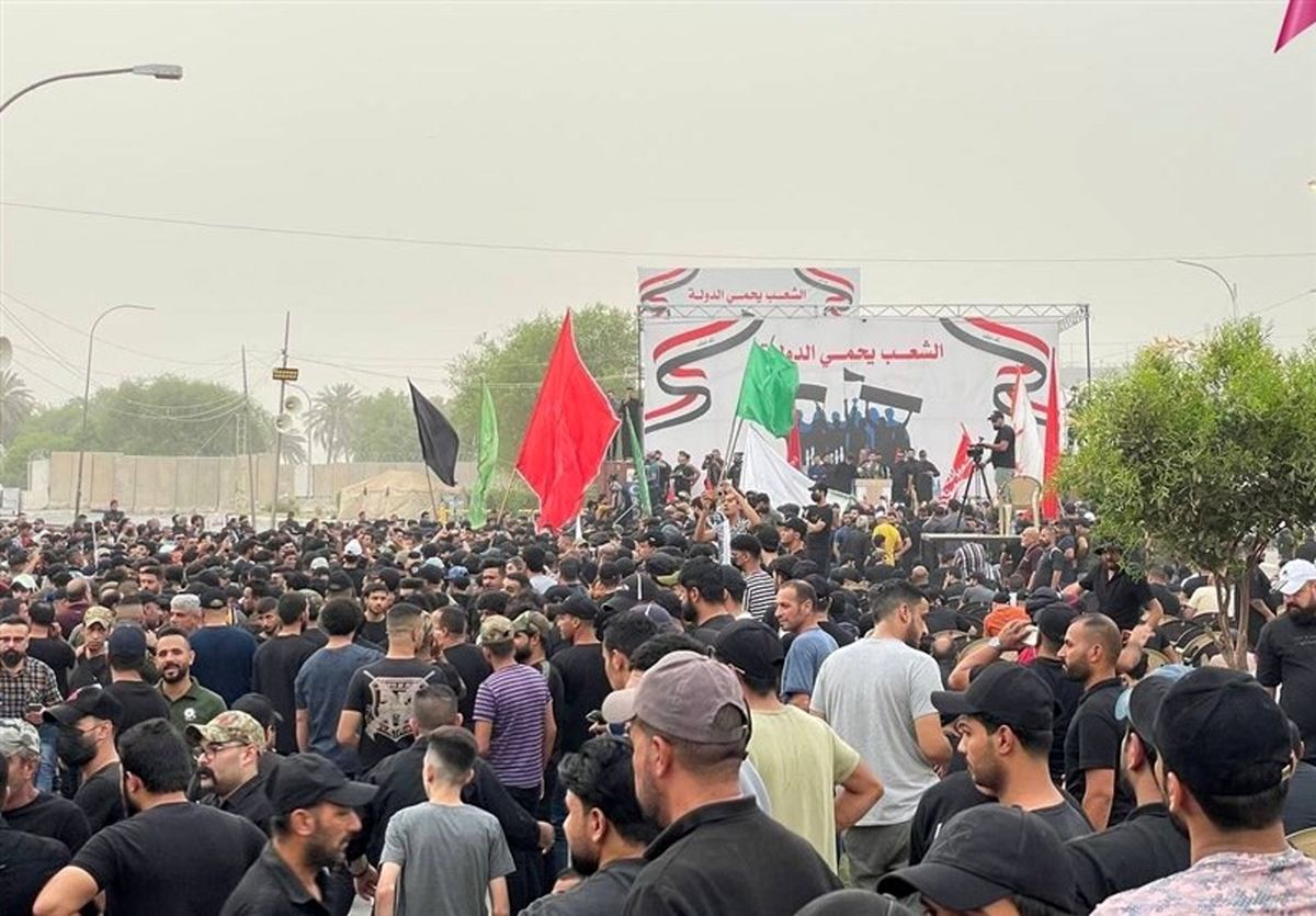 ادامه تظاهرات حامیان نهادهای قانونی در نزدیکی منطقه الخضراء