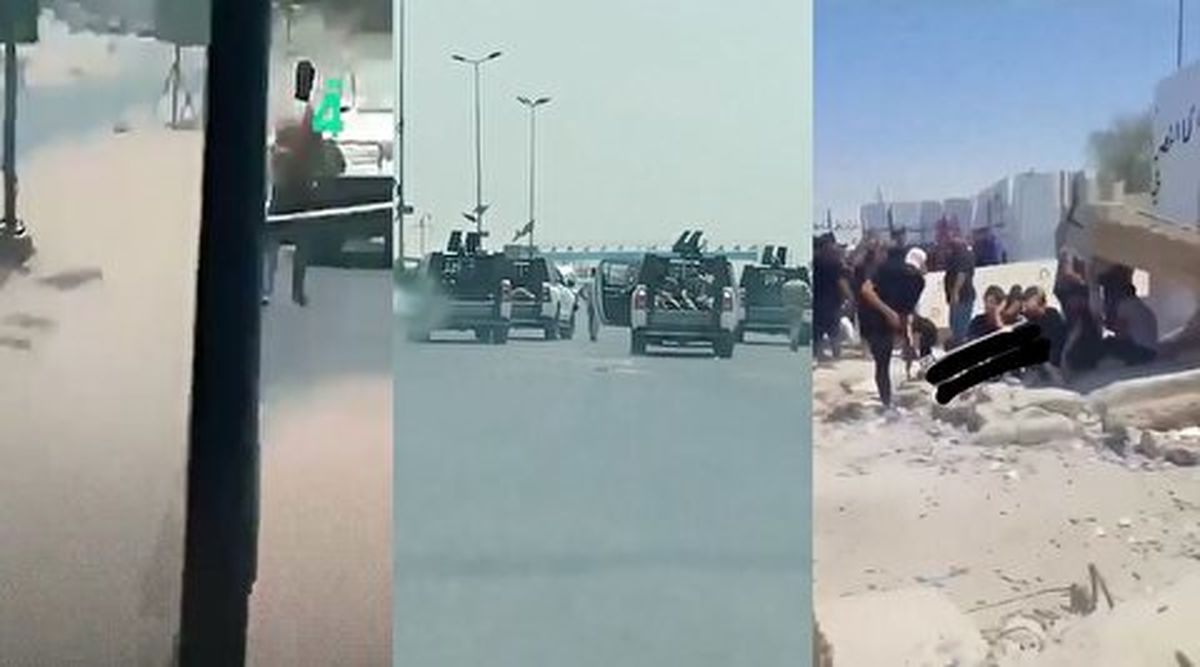 تصاویر تبادل آتش پلیس عراق و حشدالشعبی +فیلم
