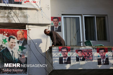 جشن پیروزی بشار اسد
