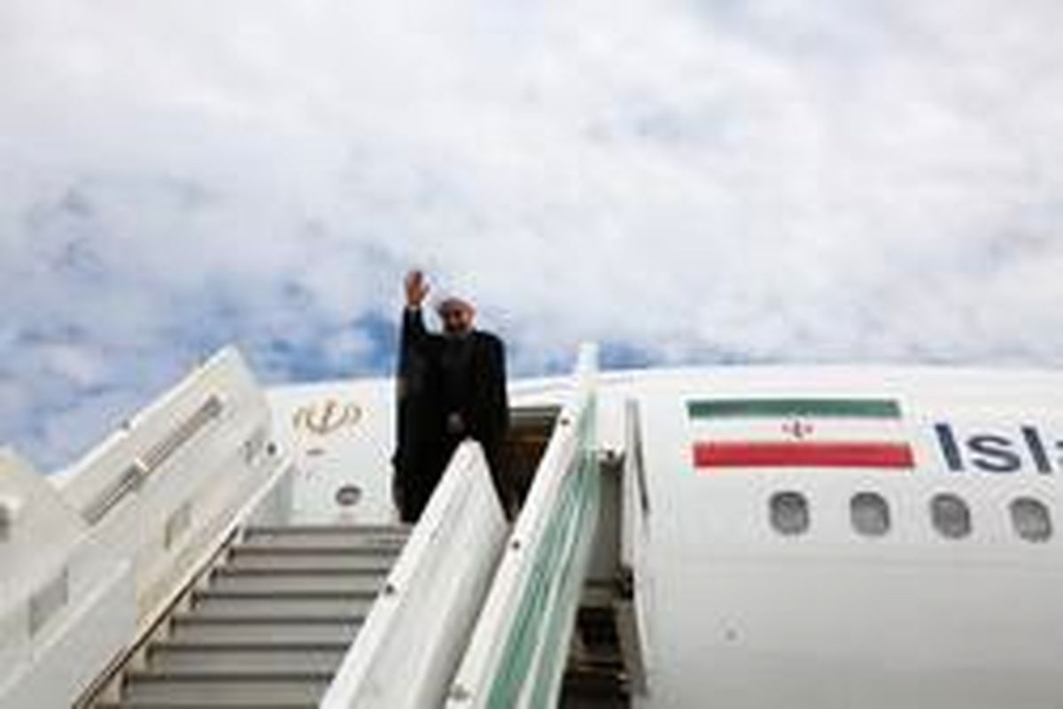 حسن روحانی وارد آنکارا شد