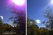 هاله نور بنفش در عکس با آیفون ۵ + عکس