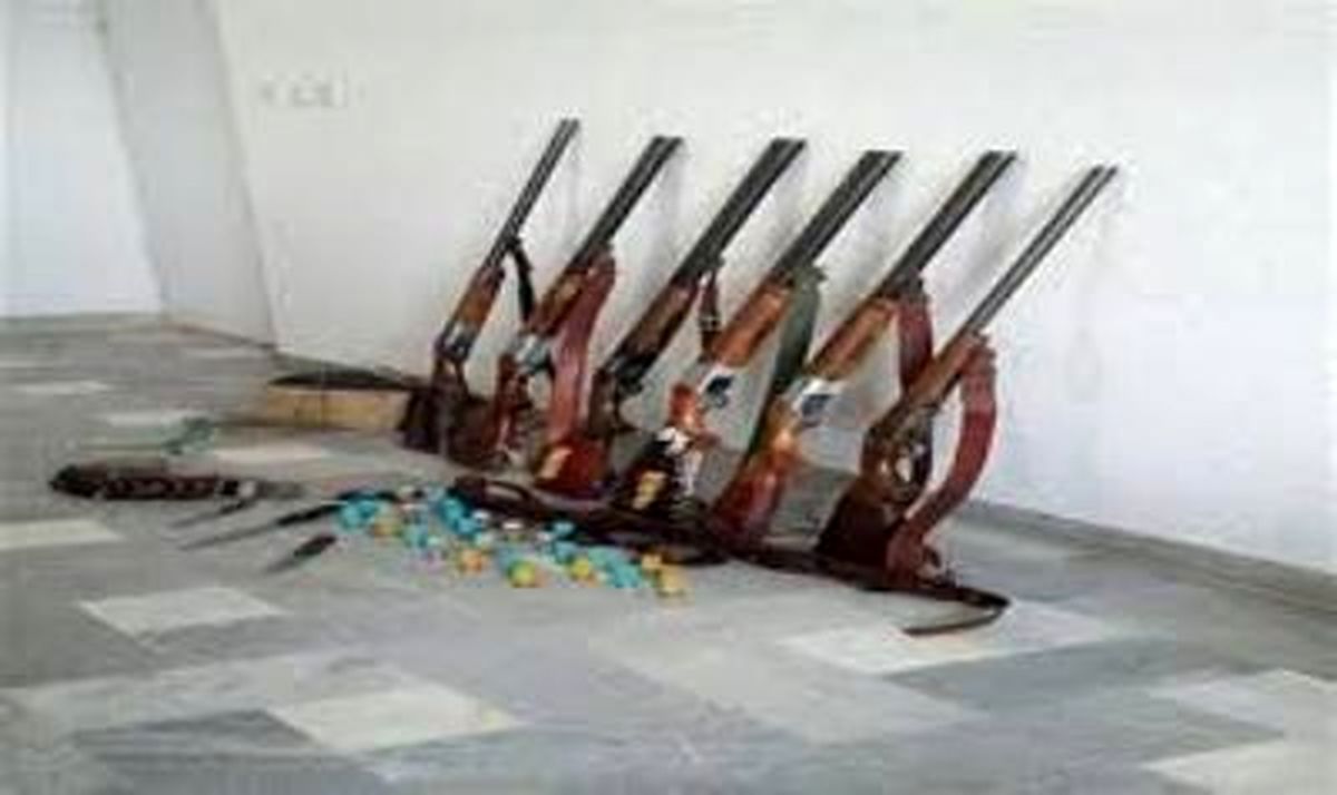 هشت شکارچی غیرمجاز با 6 قبضه سلاح در کلاله دستگیر شدند