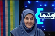 عکس یادگاری خانم مجری با رضا کیانیان