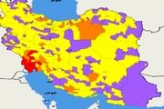 آخرین رنگ بندی شهرها بر اساس کرونا