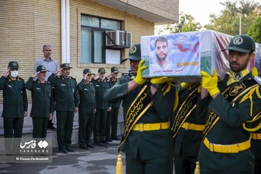 تشییع پیکر شهید کمندی در نیروی زمینی سپاه/گزارش تصویری